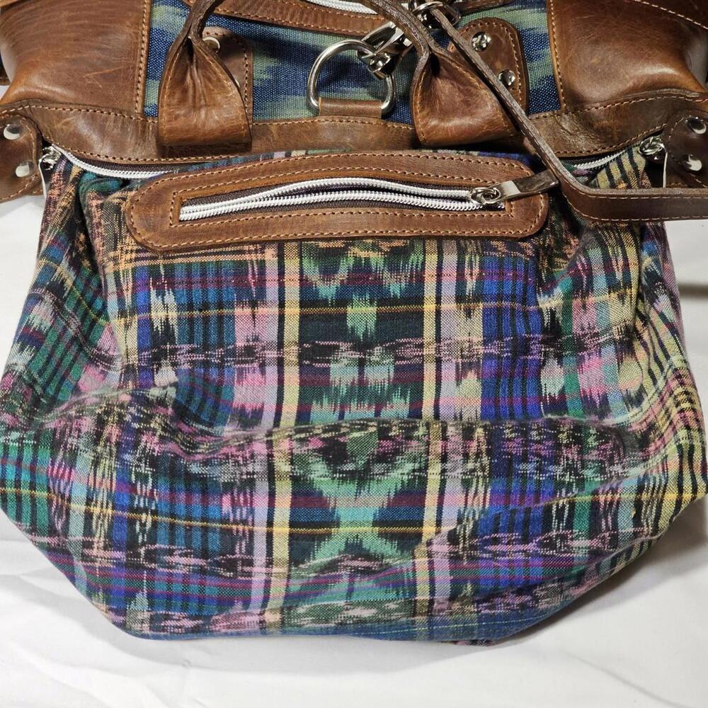 Mini Aria Convertible Day Bag Shoulder Or Backpack Brown Leather And Canvas - Picture 14 of 15